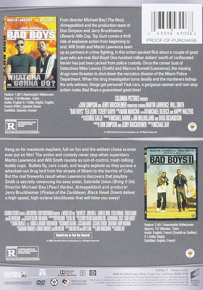 Bad Boys / Bad Boys II: Amazon.ca: Movies & TV Shows